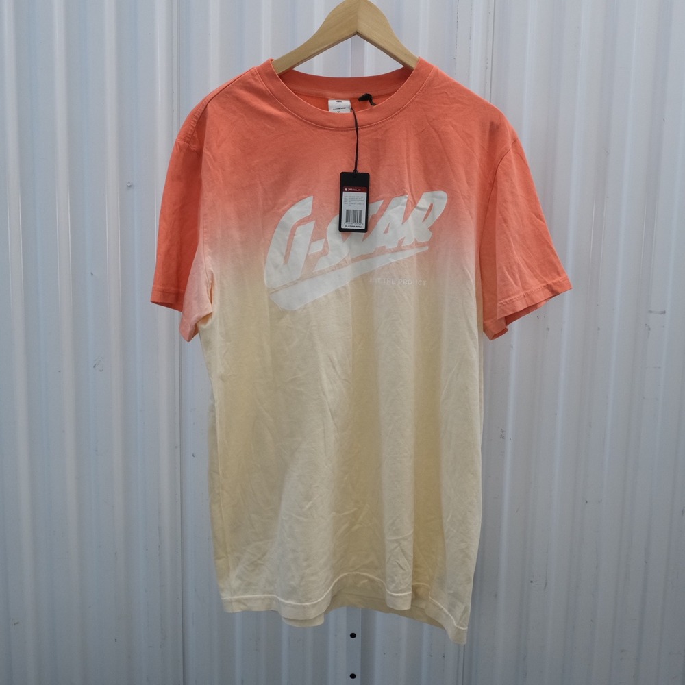 NWT G-Star RAW Logo GR Dip Dye short sleeve T-shirt Organic Cotton Men's Size XL